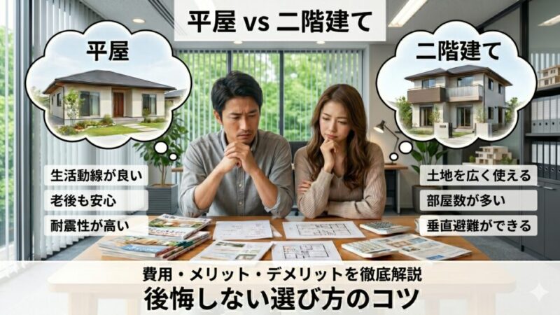 平屋と二階建ての違いとは？費用やメリットから選び方のコツまで徹底解説 