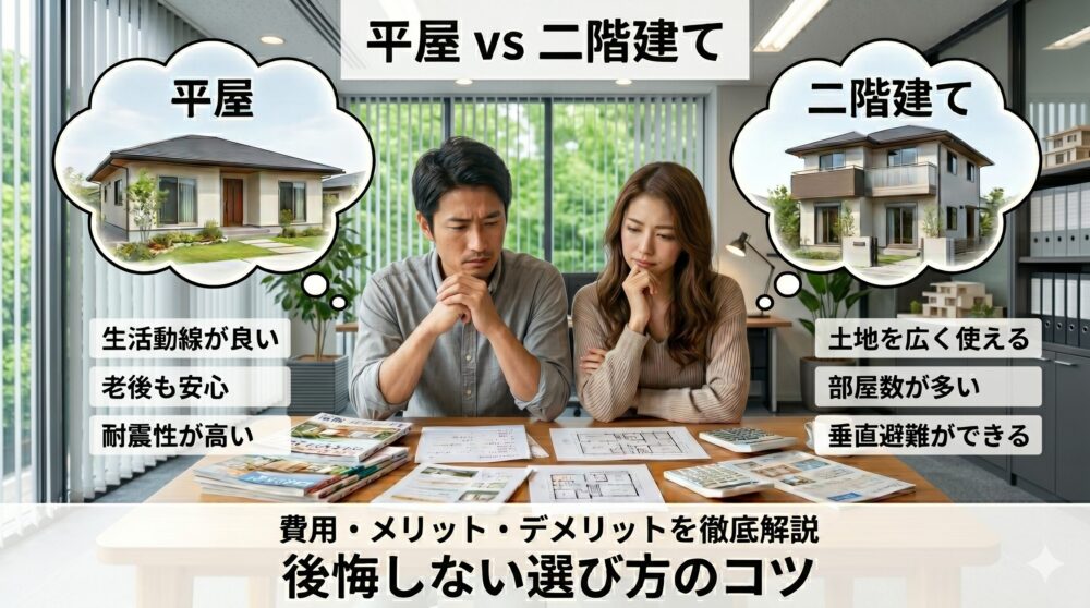 平屋と二階建ての違いとは？費用やメリットから選び方のコツまで徹底解説