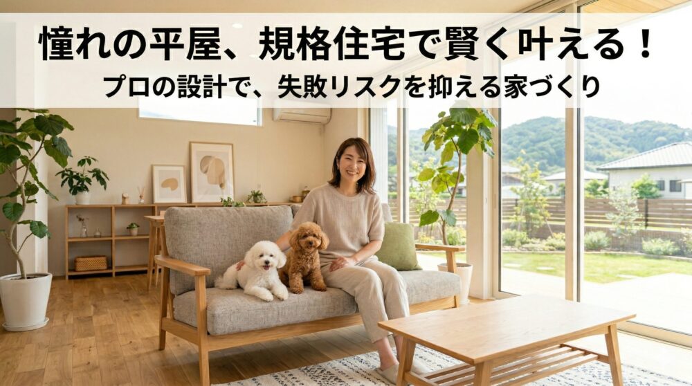 【平屋を規格住宅で建てるなら】失敗を防ぐために知っておきたいメリット・デメリットと後悔しない選び方