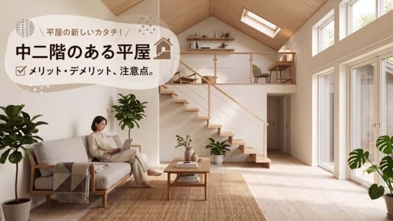 【スキップフロア】平屋に中二階をつくるメリット・デメリットとよくある失敗を防ぐポイント