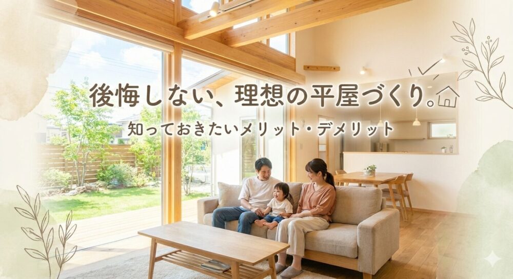 【新築で平屋を建てるなら】人気急増中の理由と魅力、後悔しないためのポイントを徹底解説