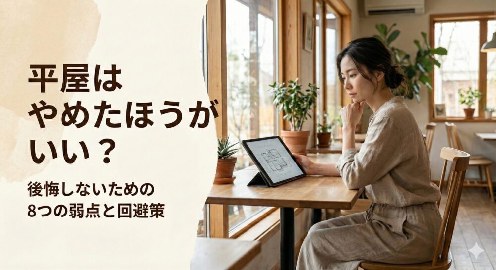 知らずに建てると後悔する？「平屋はやめたほうがいい」と言われる8つの理由と回避策