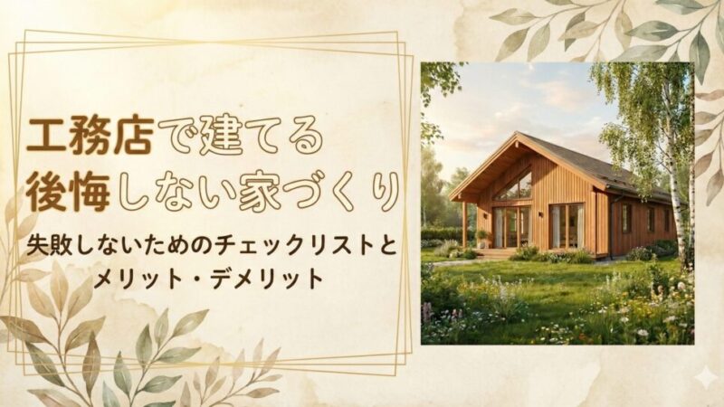 【工務店で家を建てる注意点】後悔しないためのチェックリストとメリット・デメリット 
